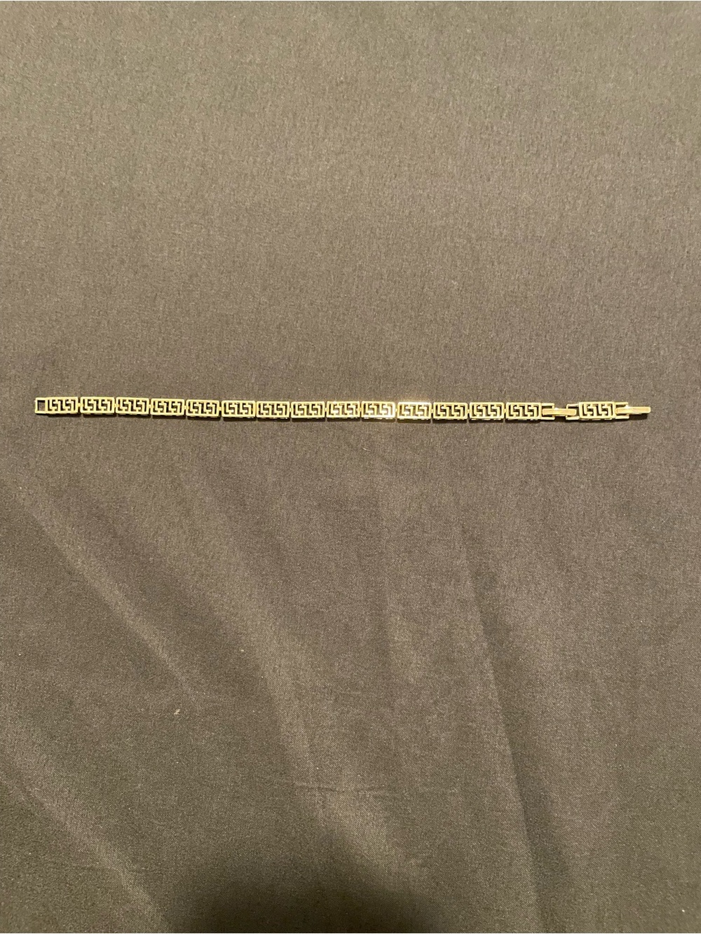 New - 14k gold finish Greek bracelet